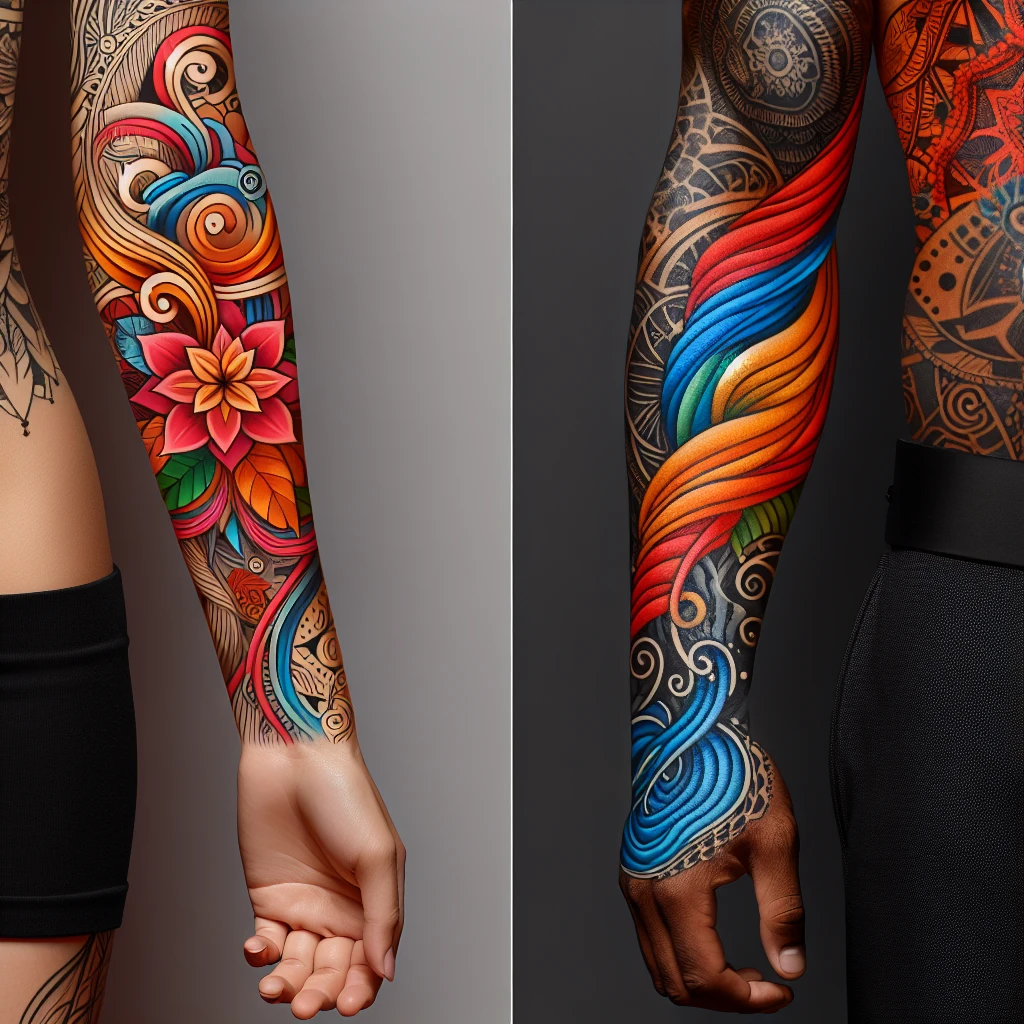 Цвета для татуировок, отражающие радость и оптимизм