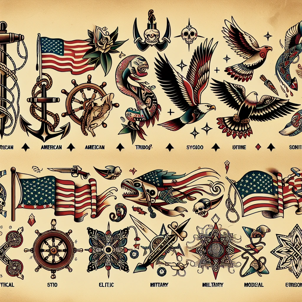 История и особенности традиционных американских и европейских стилей татуировки