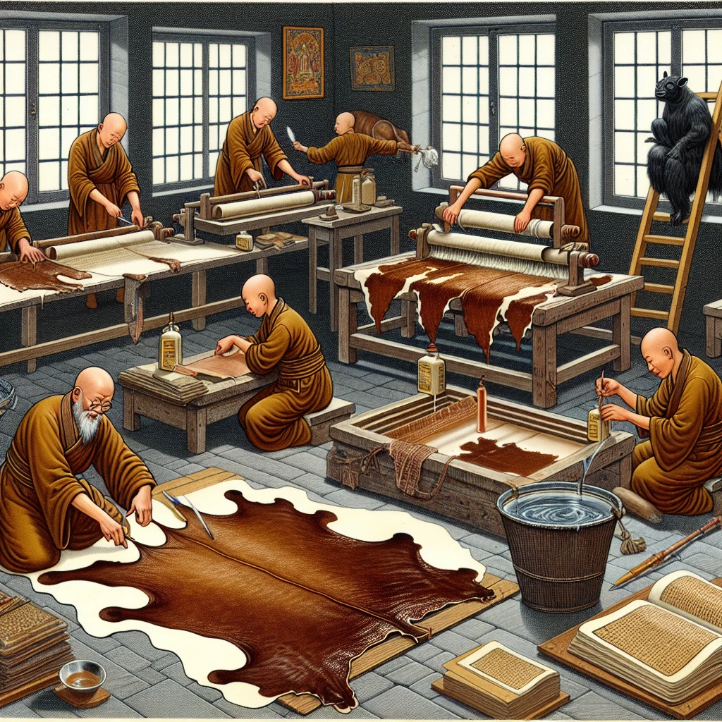 Как производятся кожаные рукописи