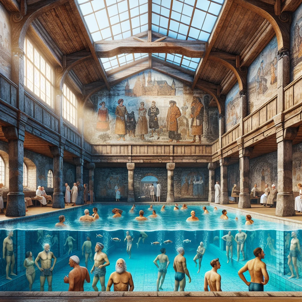 История плавания в древнем бассейне