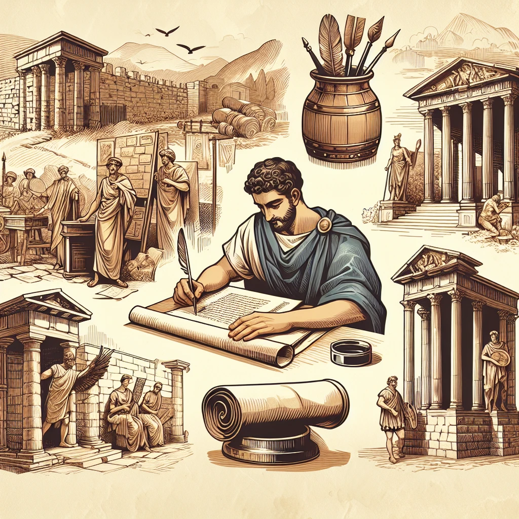 Традиционное использование человеческой кожи в письме и искусстве в Римской империи.