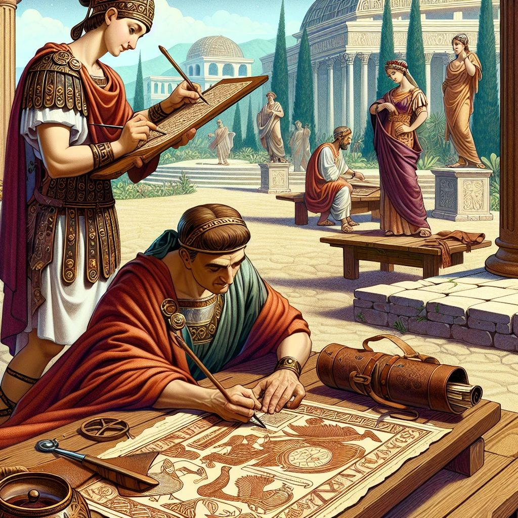 Традиционное использование кожи в письме и искусстве Римской империи