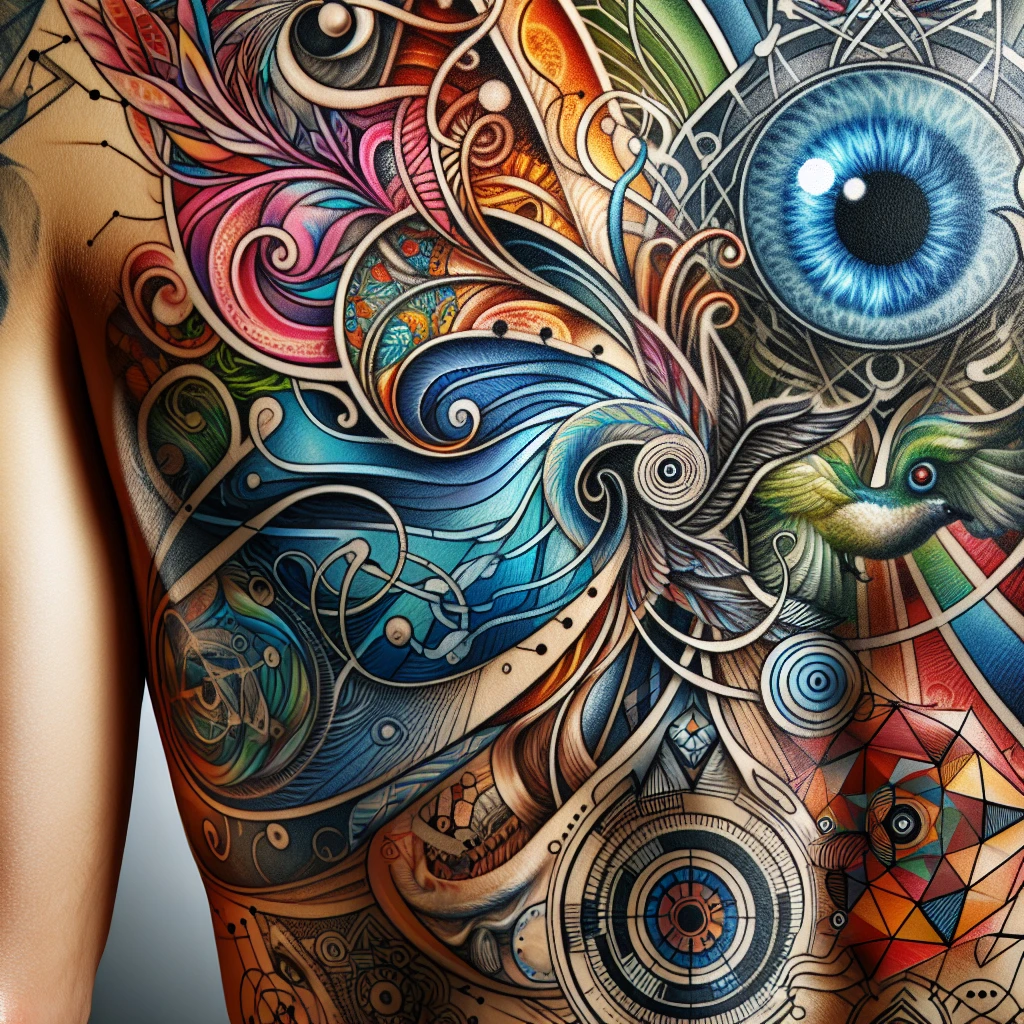 Цветные татуировки как произведения искусства