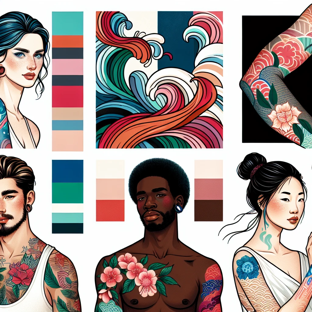 Влияние цветов на визуальное восприятие татуировки