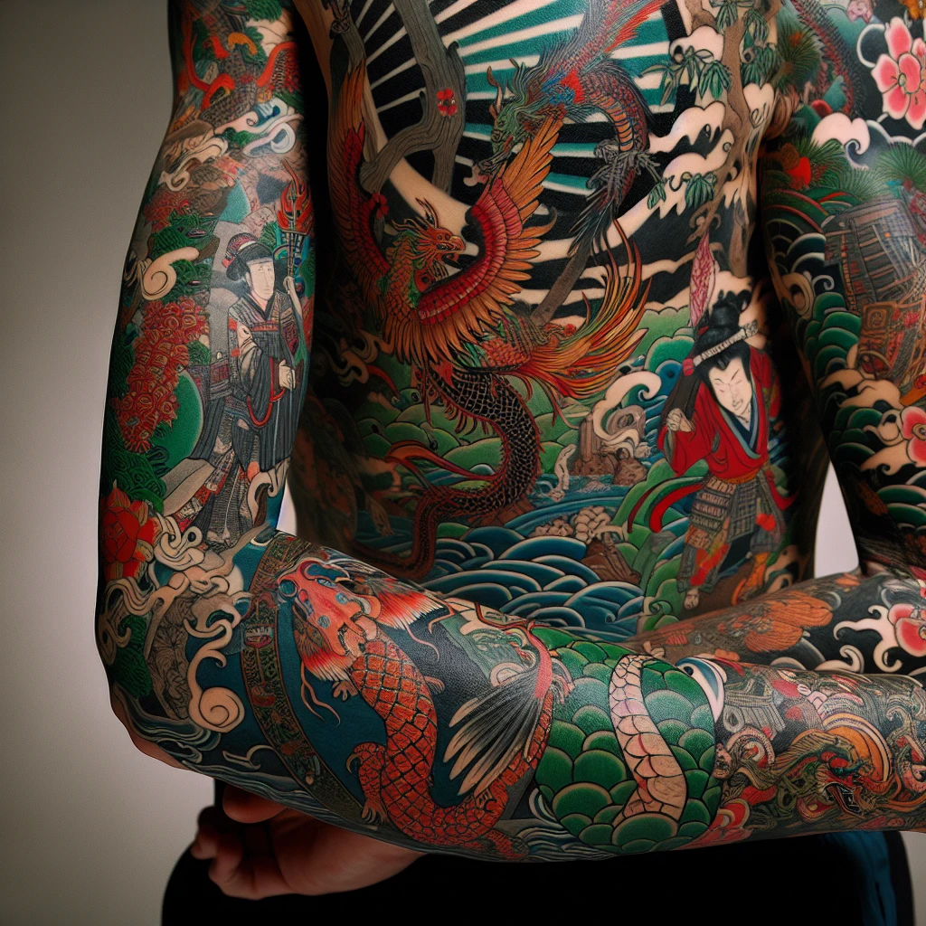 Япония: экстравагантные татуировки на рукавах